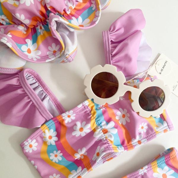 Gracie Floral Swim Bummies & Bonnet