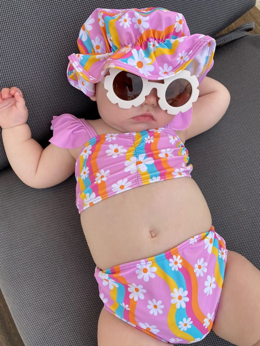 Gracie Floral Swim Bummies & Bonnet