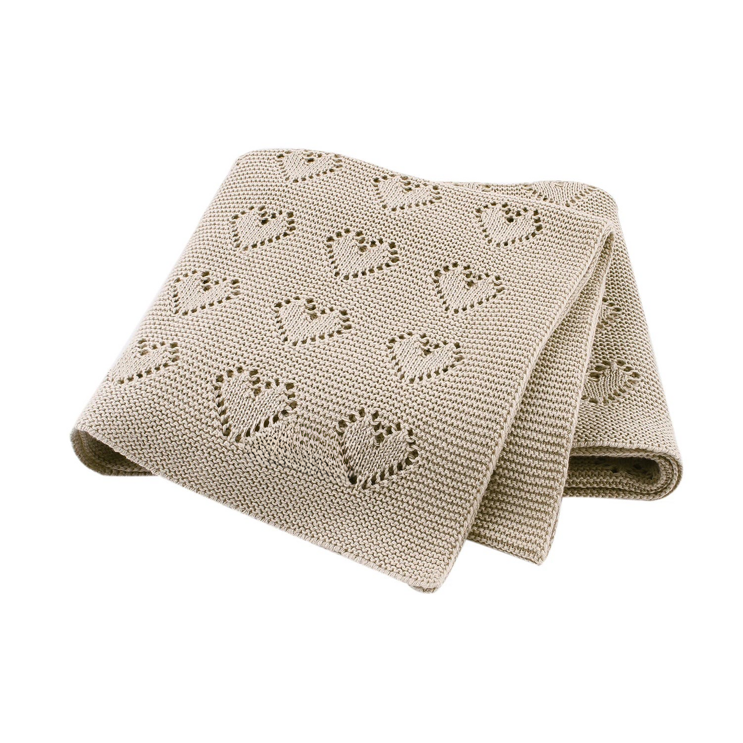 Love Heart Knitted Blanket