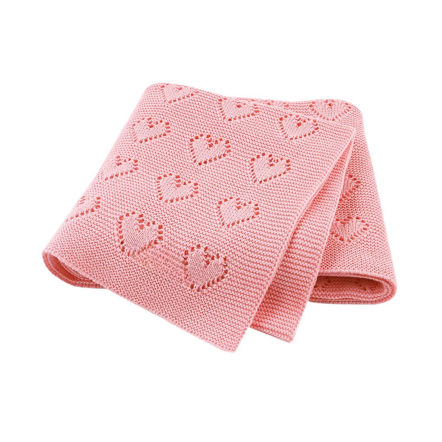 Love Heart Knitted Blanket