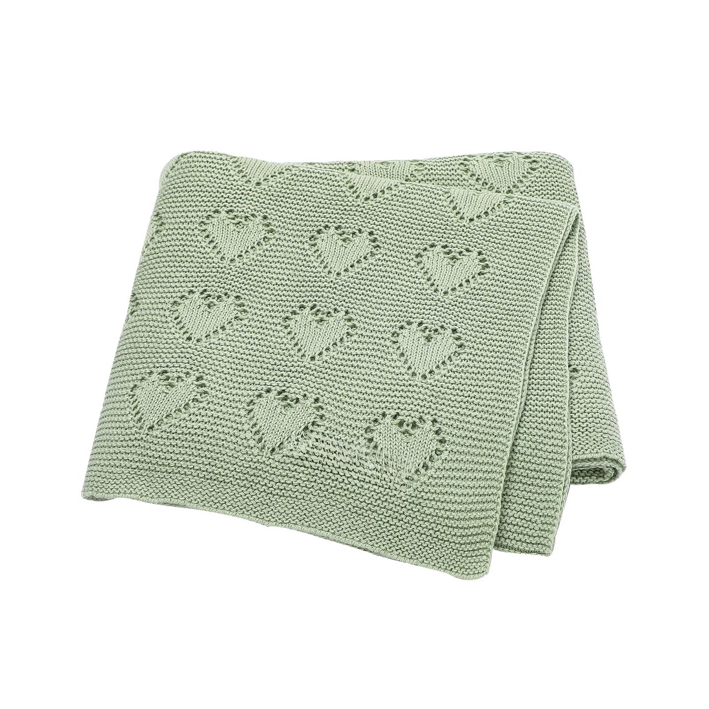 Love Heart Knitted Blanket