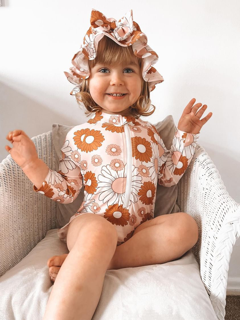 Myla Floral Swimsuit & Bonnet