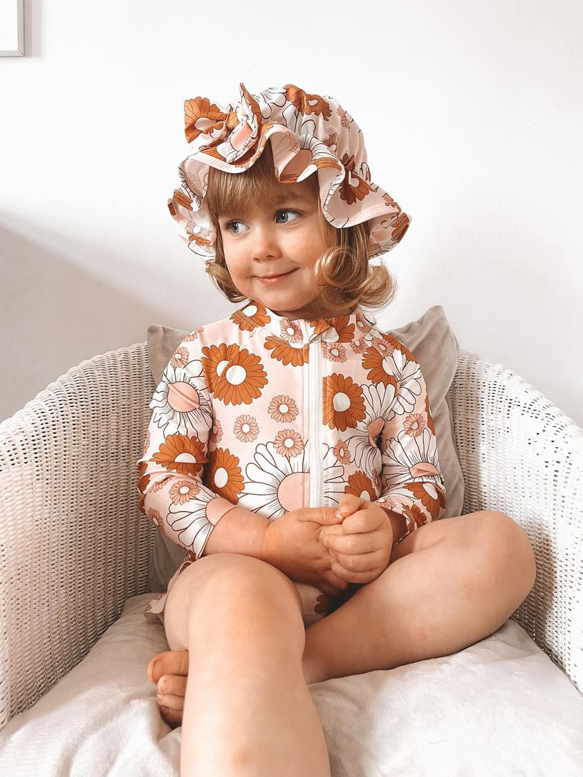 Myla Floral Swimsuit & Bonnet