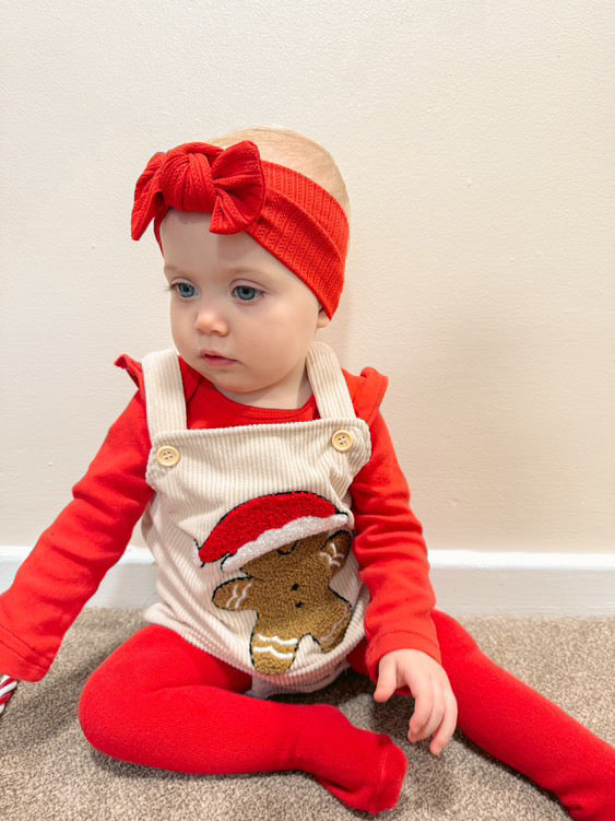 Gingerbread Corduroy Romper