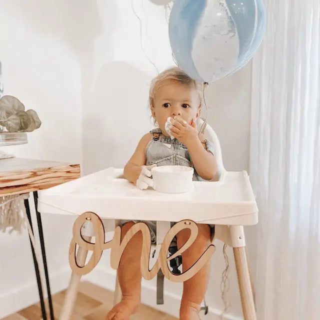 ONE Wooden Highchair Banner