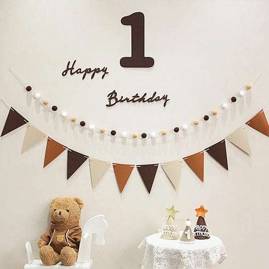 Beary First Birthday Banner