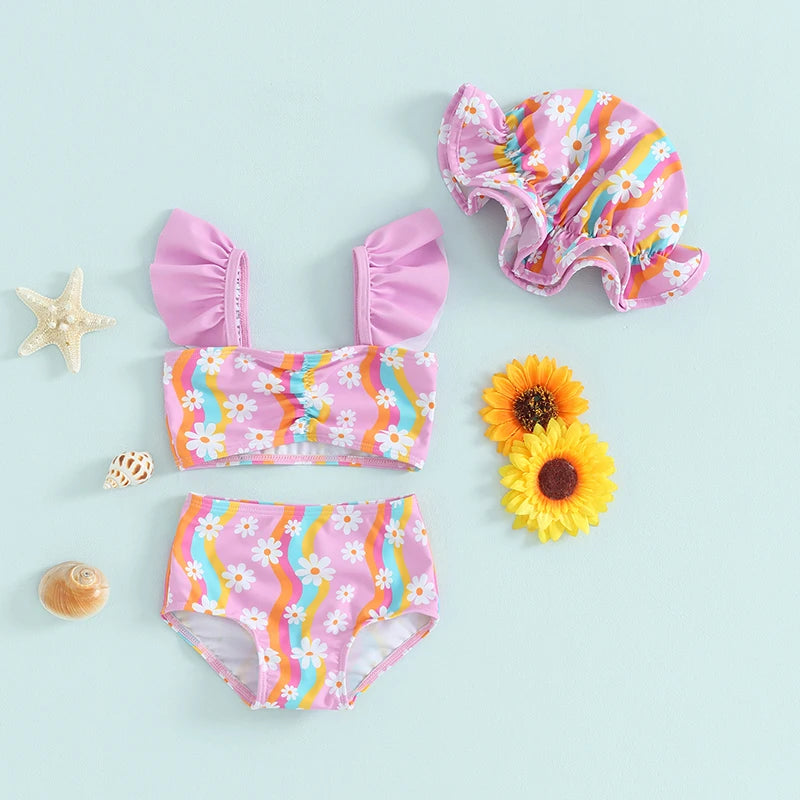 Gracie Floral Swim Bummies & Bonnet