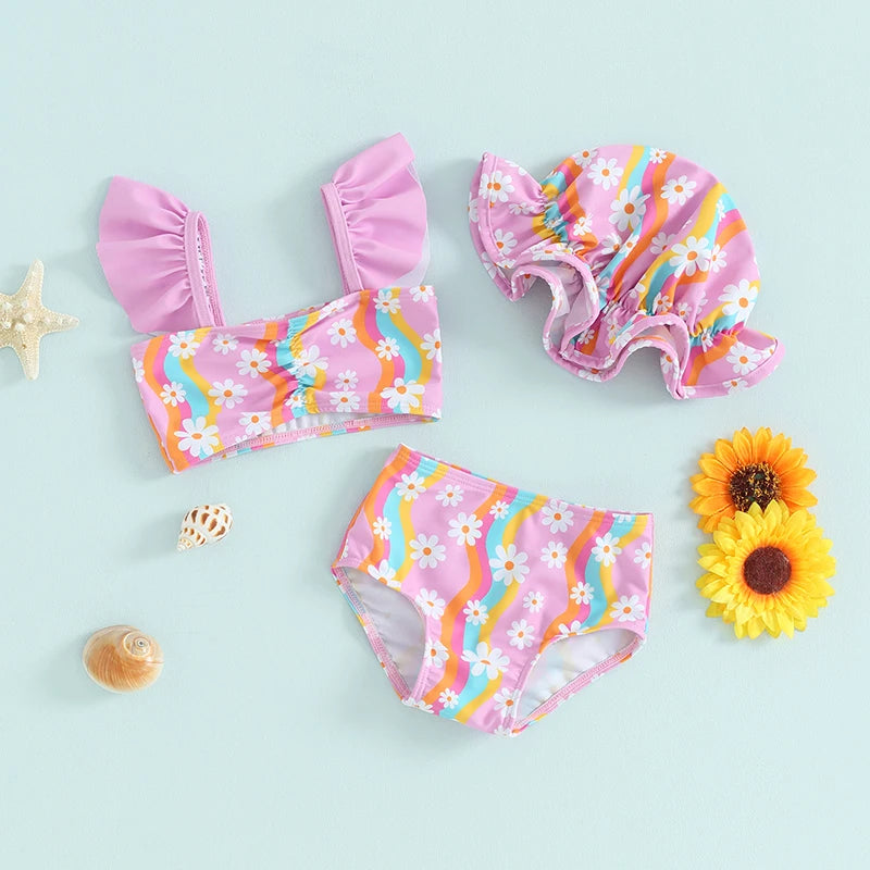 Gracie Floral Swim Bummies & Bonnet