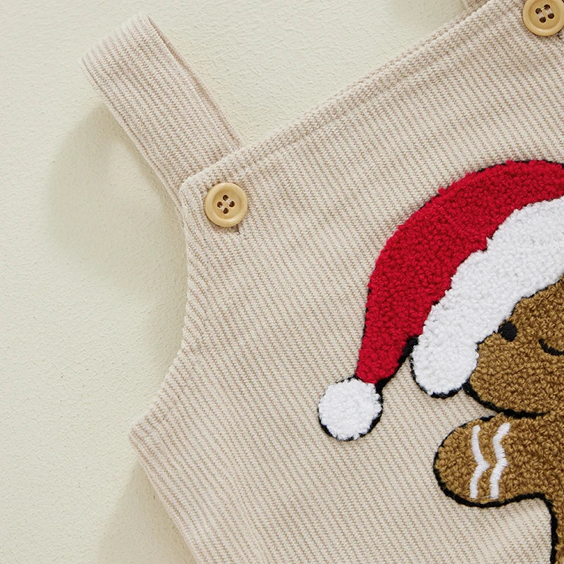 Gingerbread Corduroy Romper