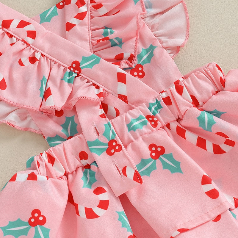 Candy Cane Ruffle Dress