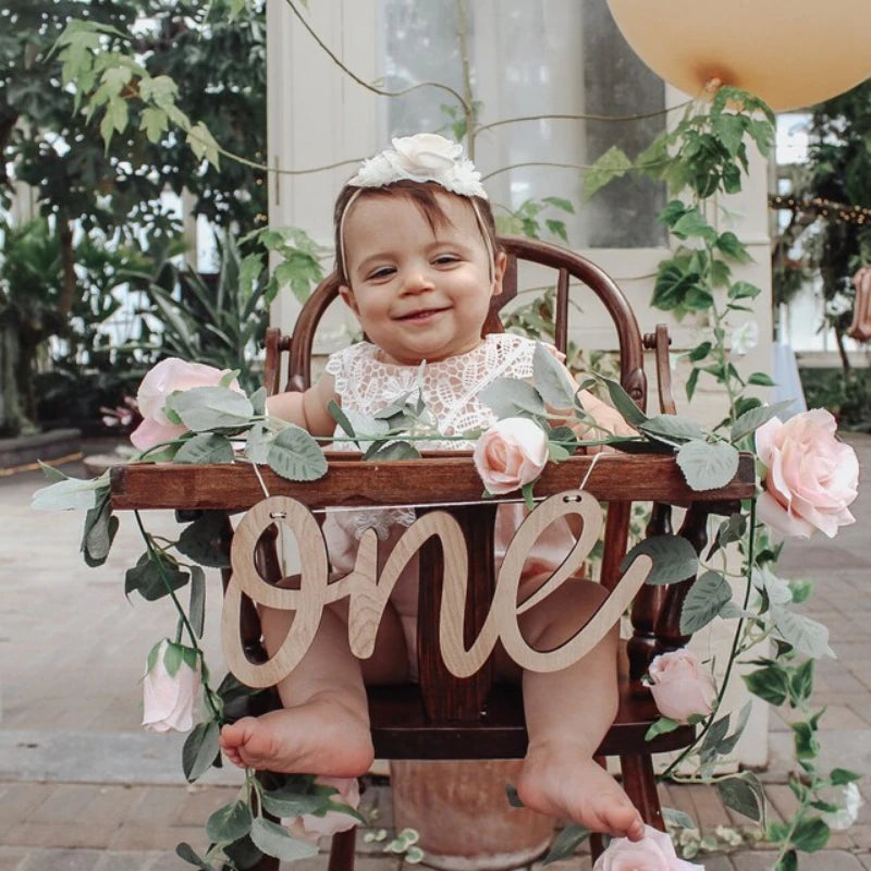 ONE Wooden Highchair Banner