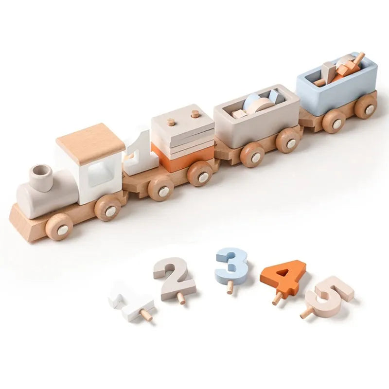 Montessori Wooden Birthday Train