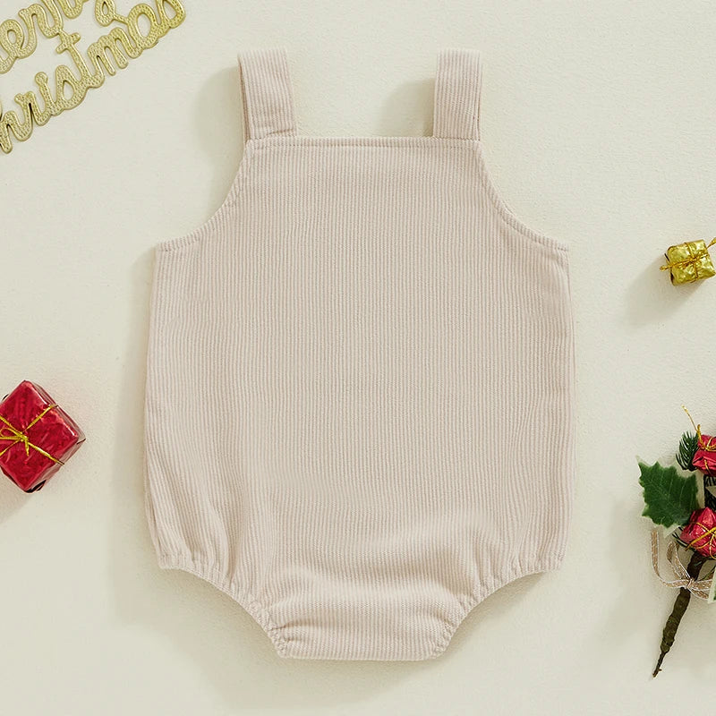 Gingerbread Corduroy Romper