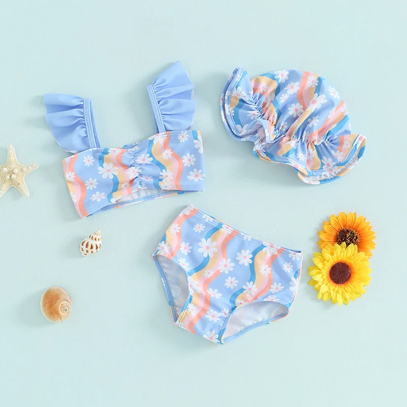 Gracie Floral Swim Bummies & Bonnet