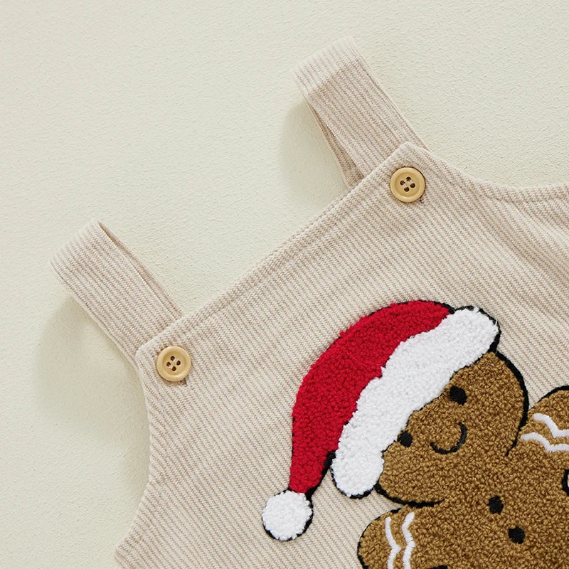 Gingerbread Corduroy Romper