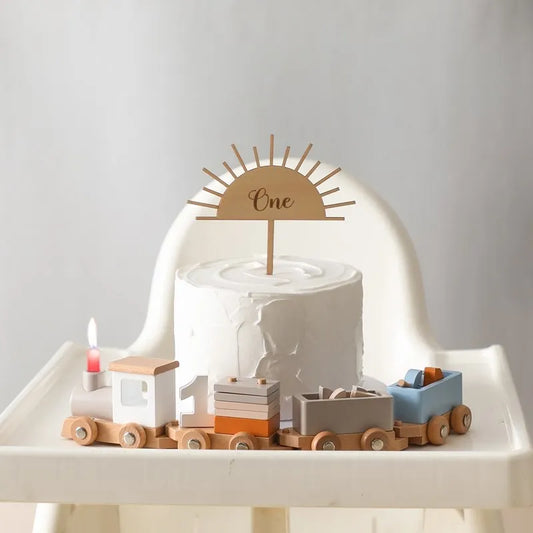 Montessori Wooden Birthday Train