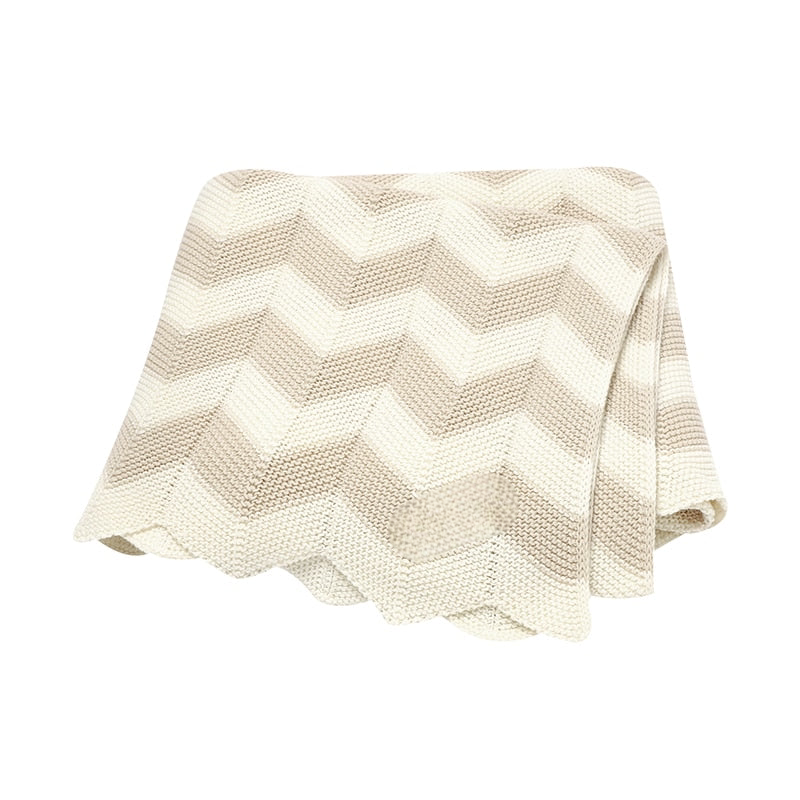 Zigzag Knitted Blanket - ottieandolsen