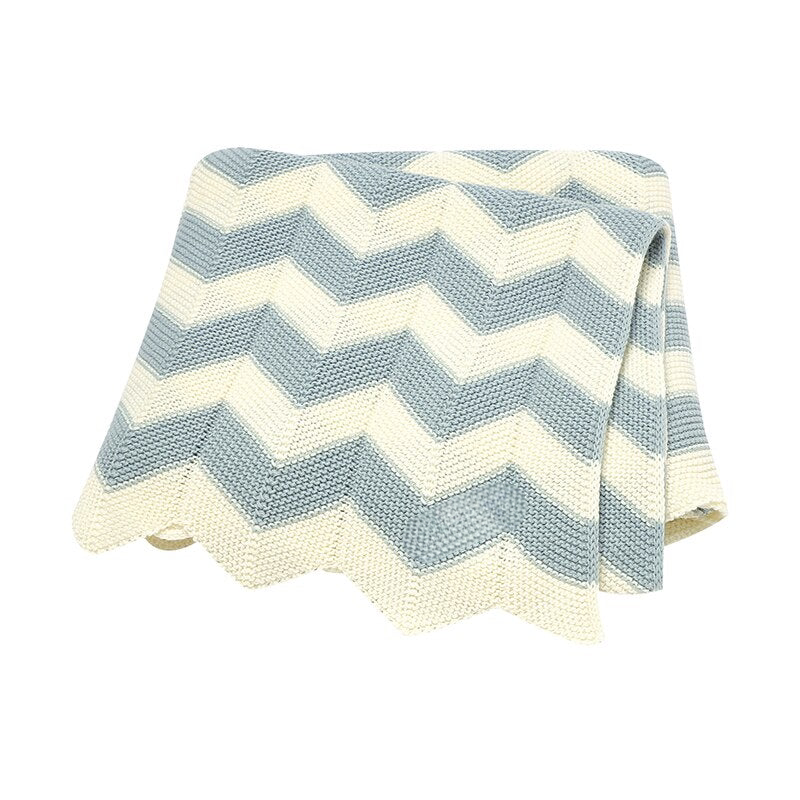 Zigzag Knitted Blanket - ottieandolsen